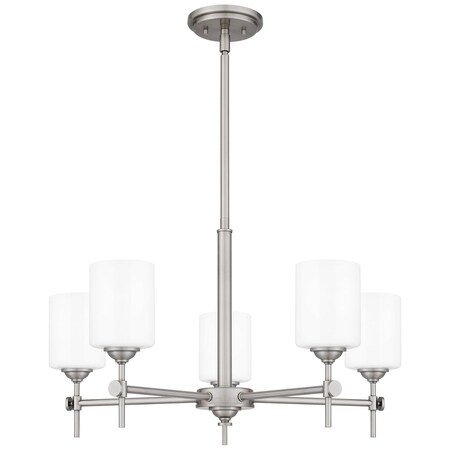 Aria 5-Light Antique Polished Nickel Chandelier